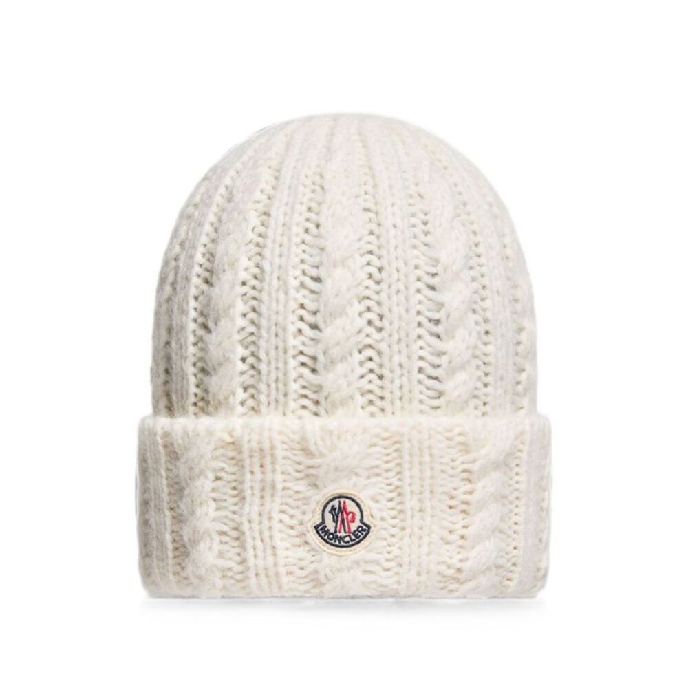 Moncler Women Logo Wool Beanie